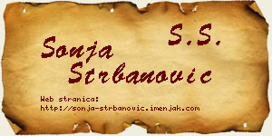 Sonja Štrbanović vizit kartica